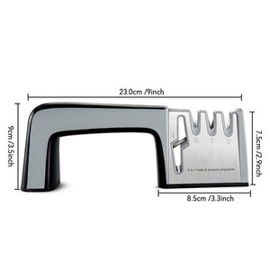 Tinchu - 4 in 1 Knife Sharpener Diamond Coated Knife & Scissors Sharpener