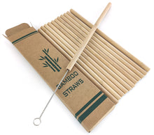 Load image into Gallery viewer, Reusable Eco-Friendly Bamboo Straws