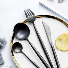 Load image into Gallery viewer, Luxury Black Cutlery Set